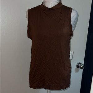 Daily Ritual Chocolate Brown Sleeveless Tank Top